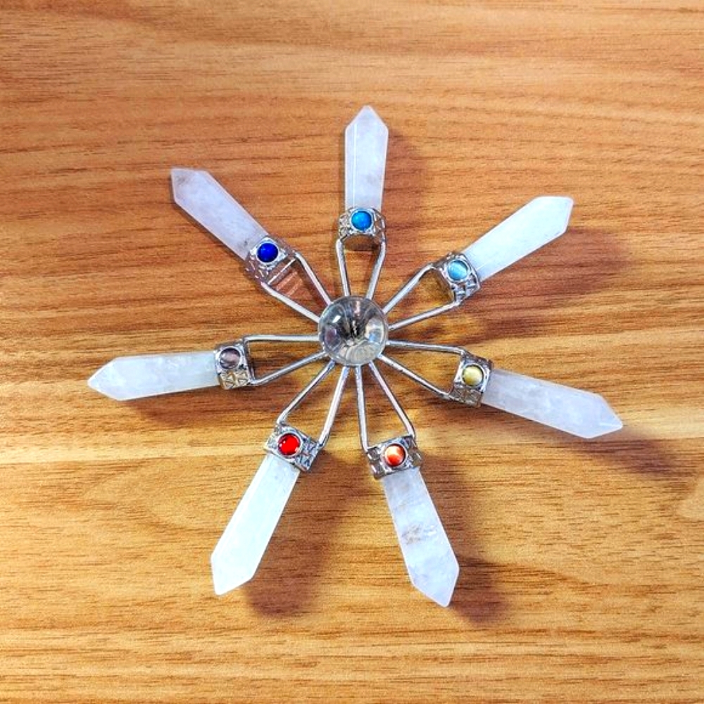 7 Chakra Energy Generator 💎 White Quartz